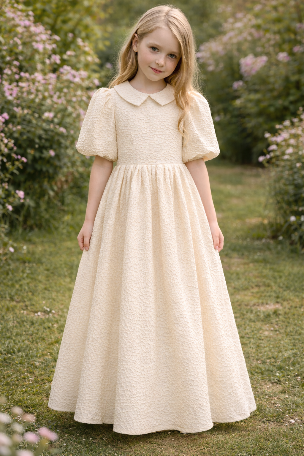 Ivory Gilded Floral Texture