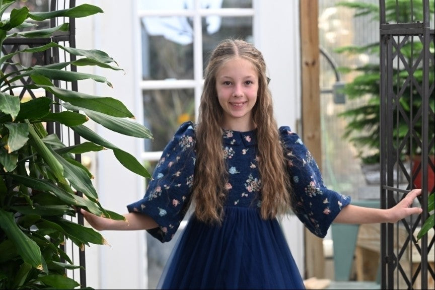 Royal Blue Garden Brocade