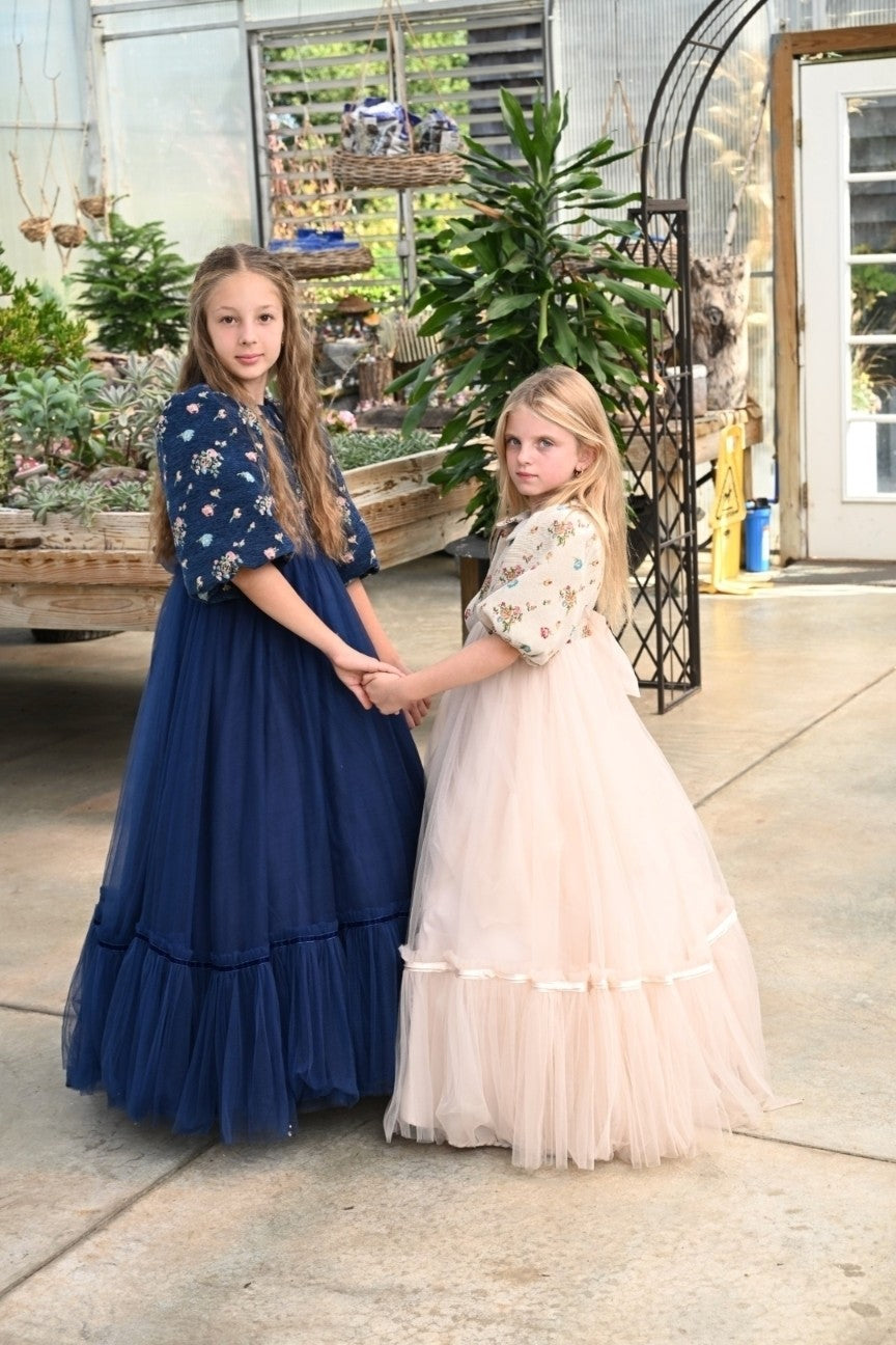 Royal Blue Garden Brocade