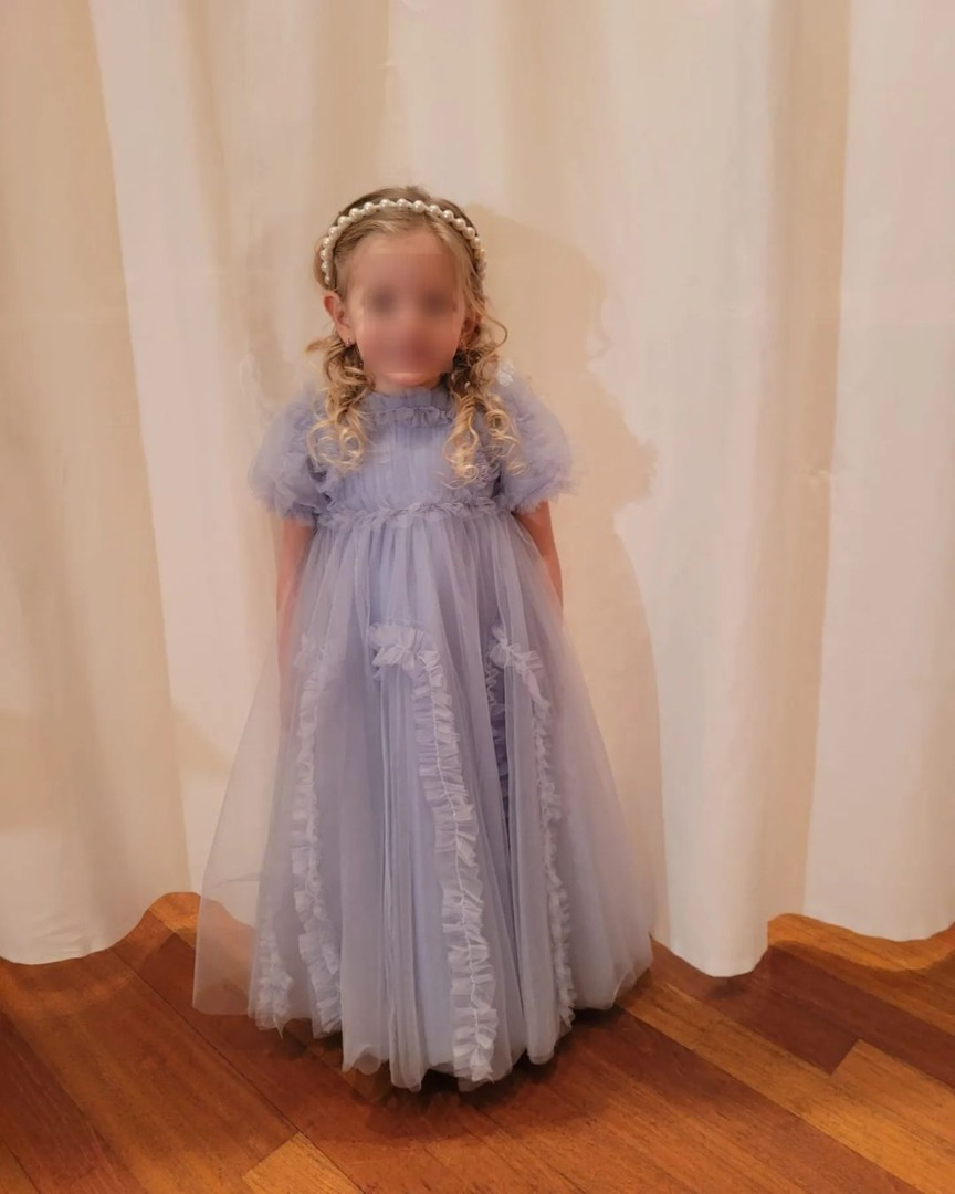 Customer Picture of Kids Periwinkle Gown - Papillon Gowns Lakewood NJ