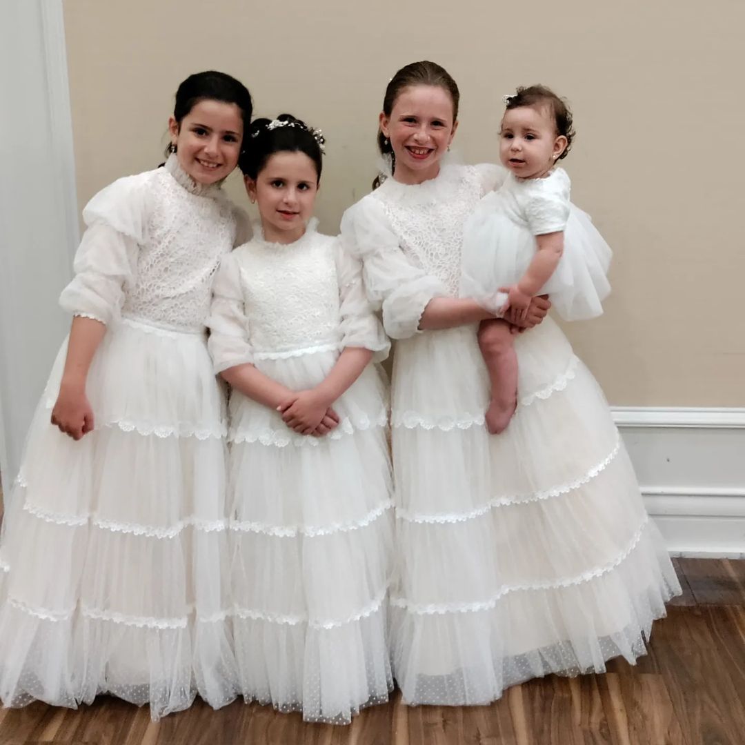 Champagne Lace Children Gowns - Papillon Gowns Lakewood NJ