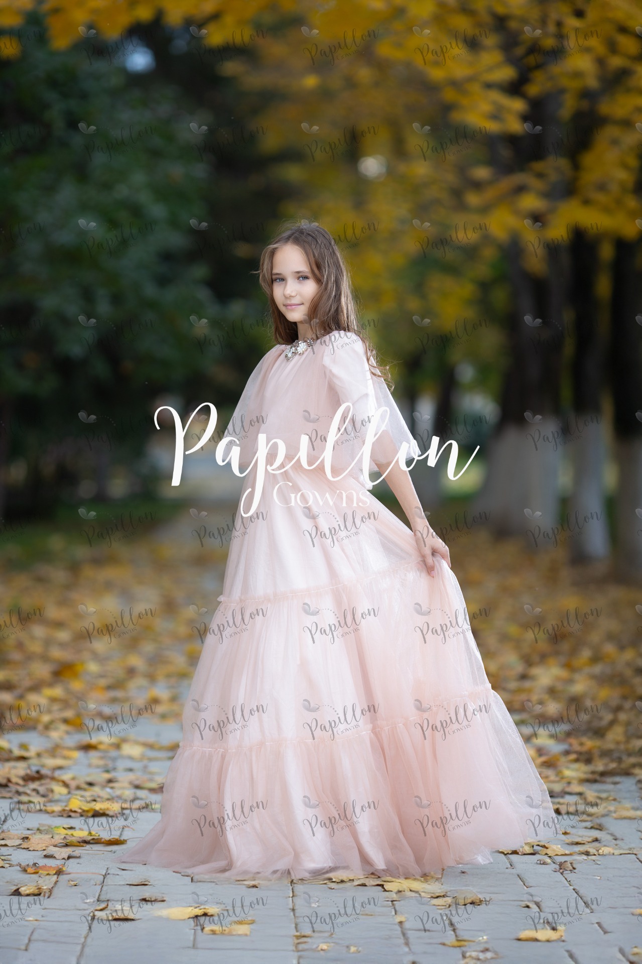Papillon Gowns Rose Gold Basic Tulle