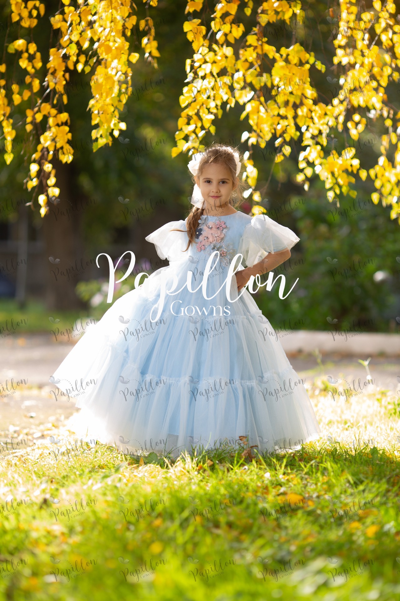 Papillon Gowns Light Blue Basic Tulle
