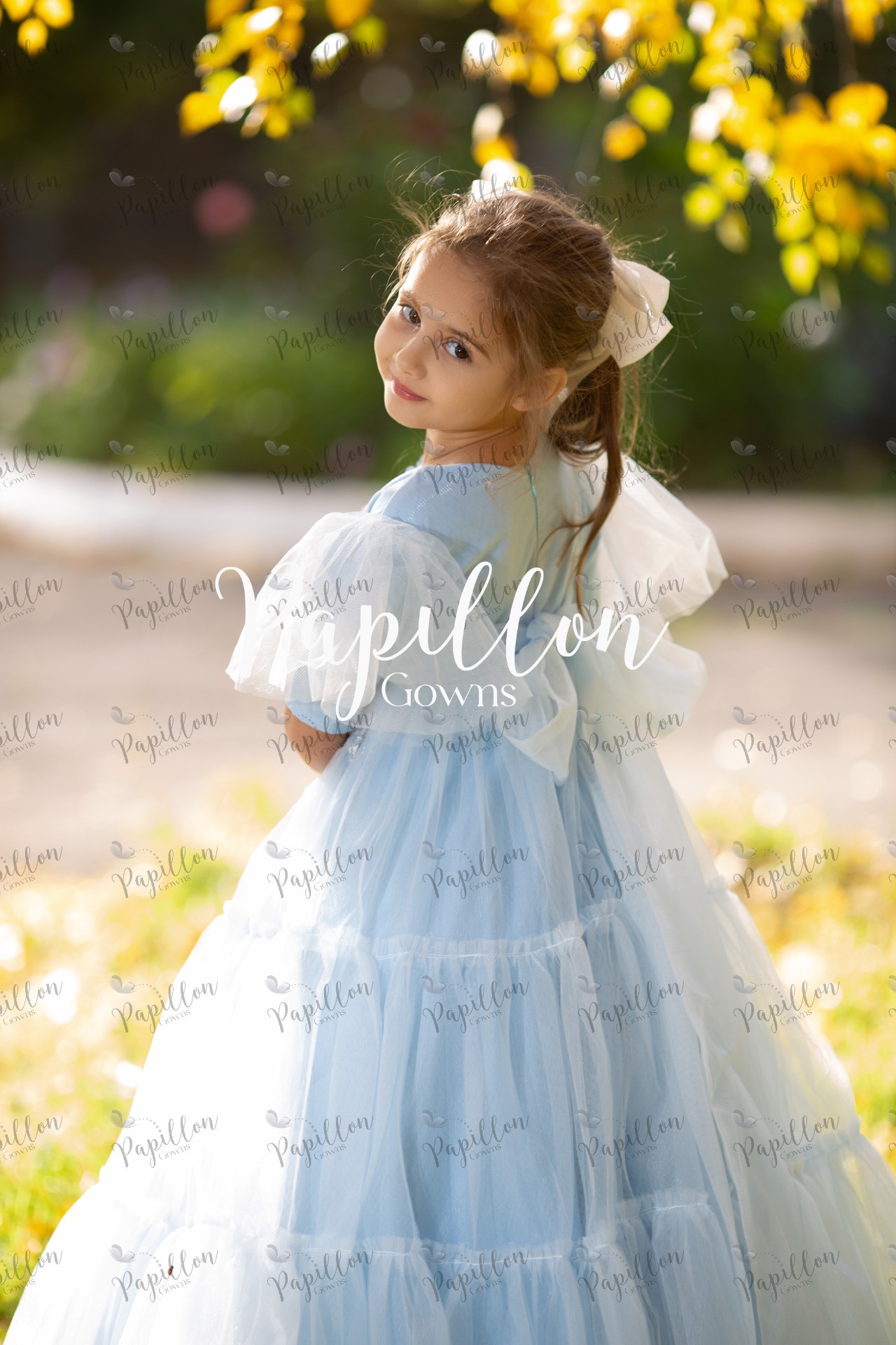 Papillon Gowns Light Blue Basic Tulle