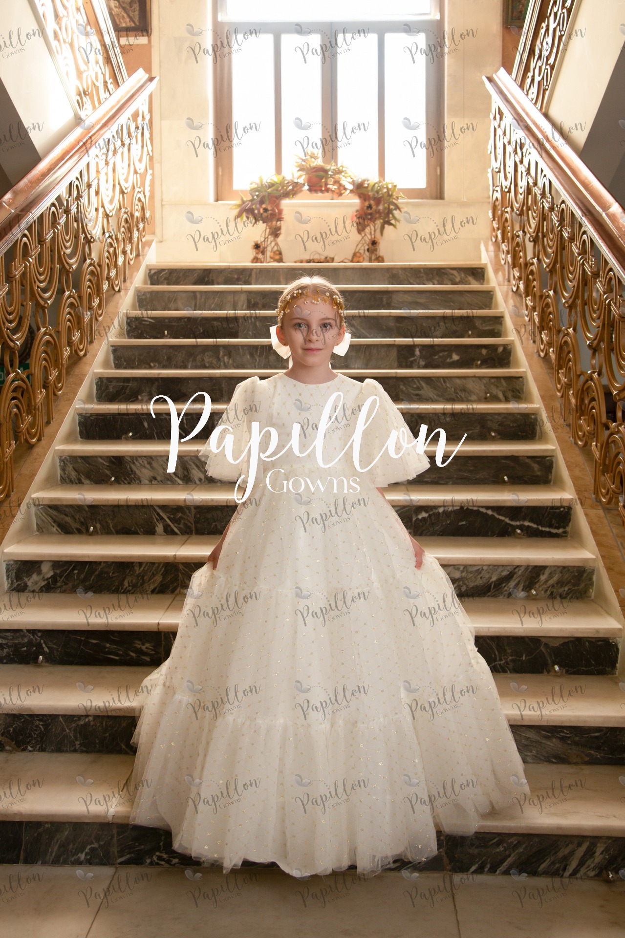 Papillon Gowns Gold Shimmer Basic Tulle