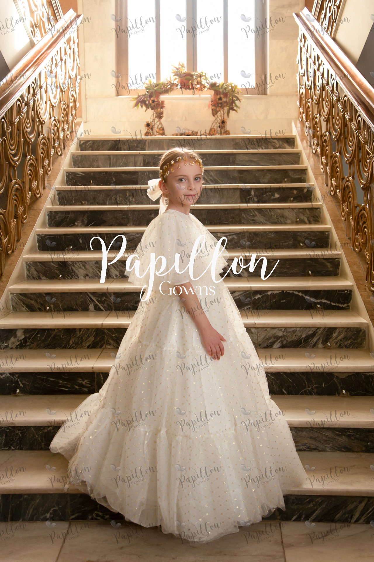 Papillon Gowns Gold Shimmer Basic Tulle