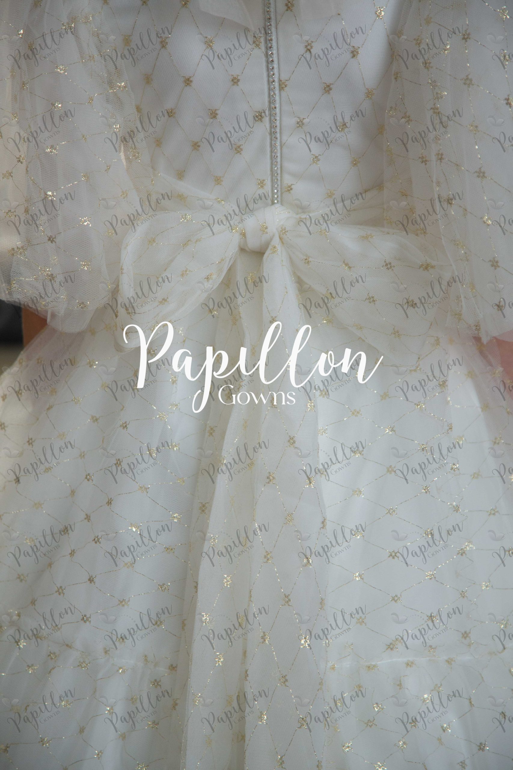 Papillon Gowns Gold Shimmer Basic Tulle