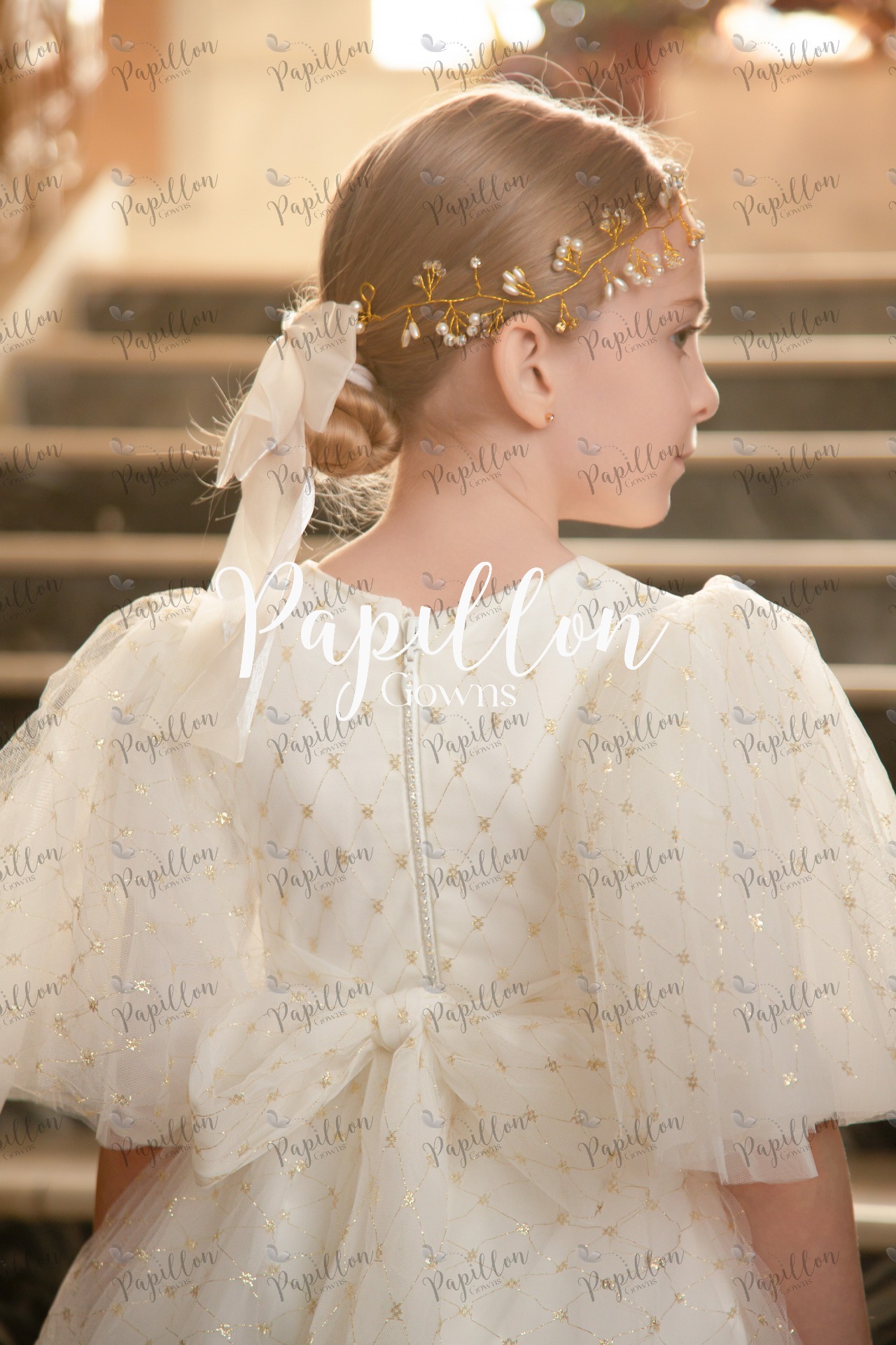 Papillon Gowns Gold Shimmer Basic Tulle