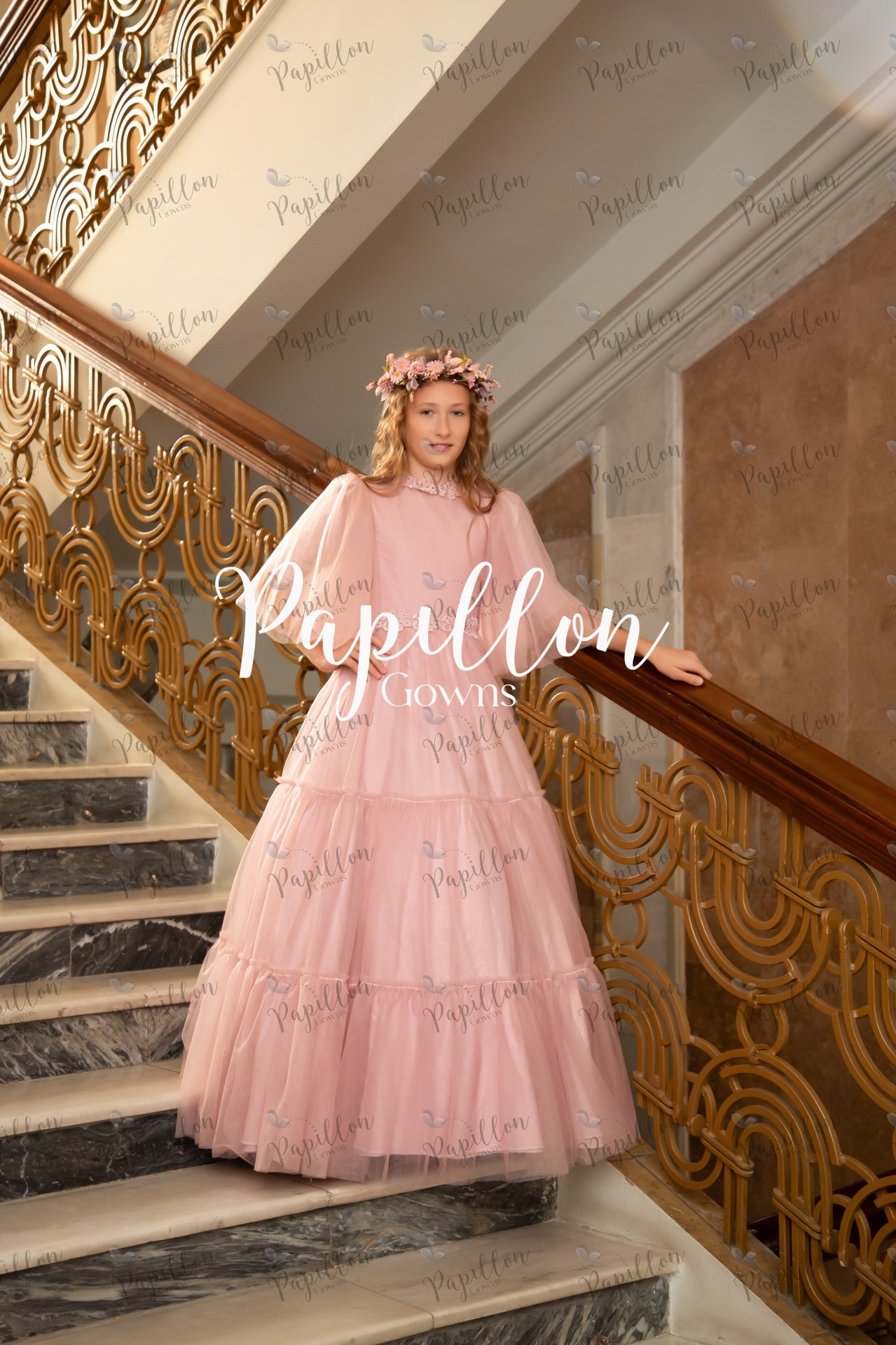 Papillon Gowns Deep Rose Basic Tulle