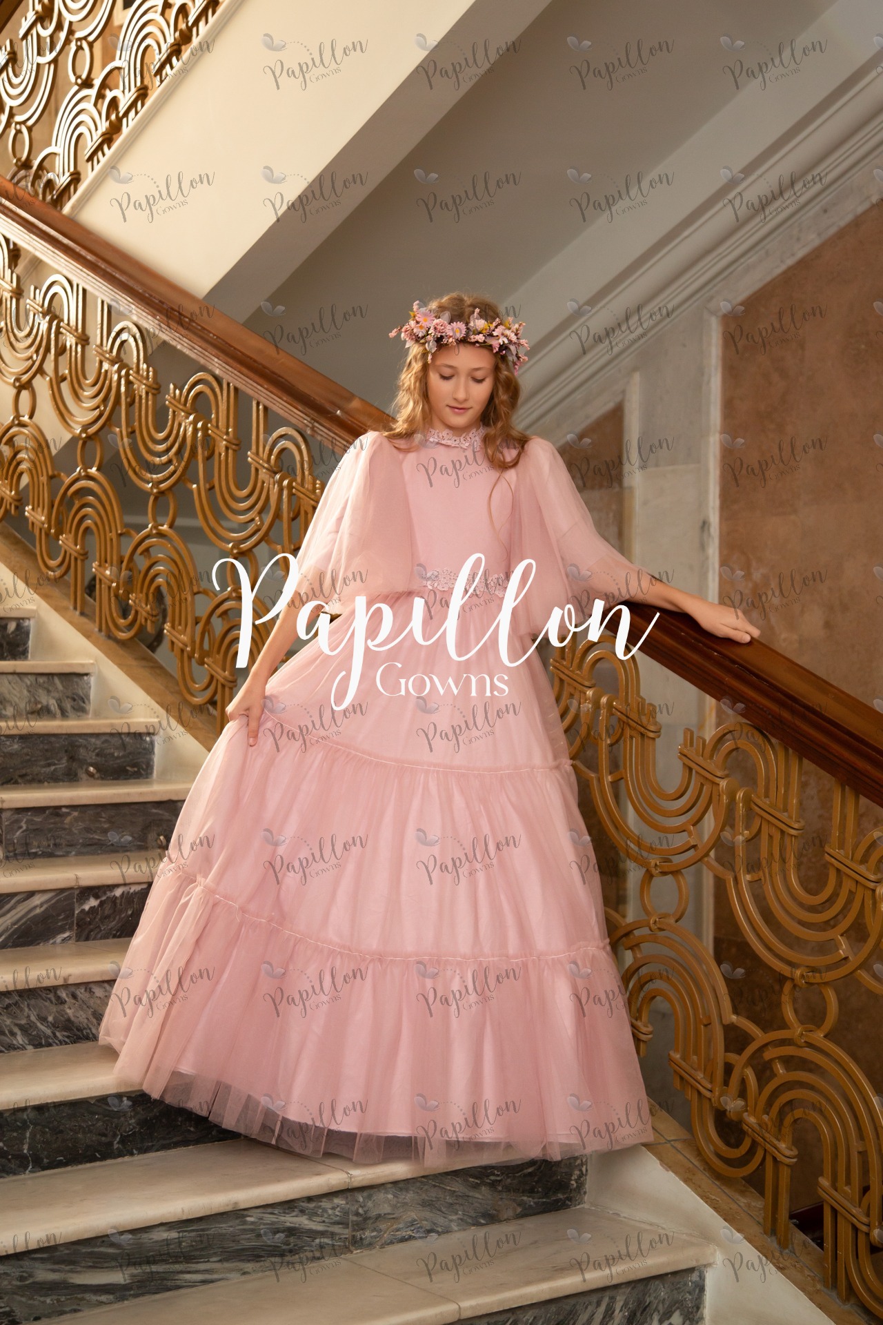 Papillon Gowns Deep Rose Basic Tulle