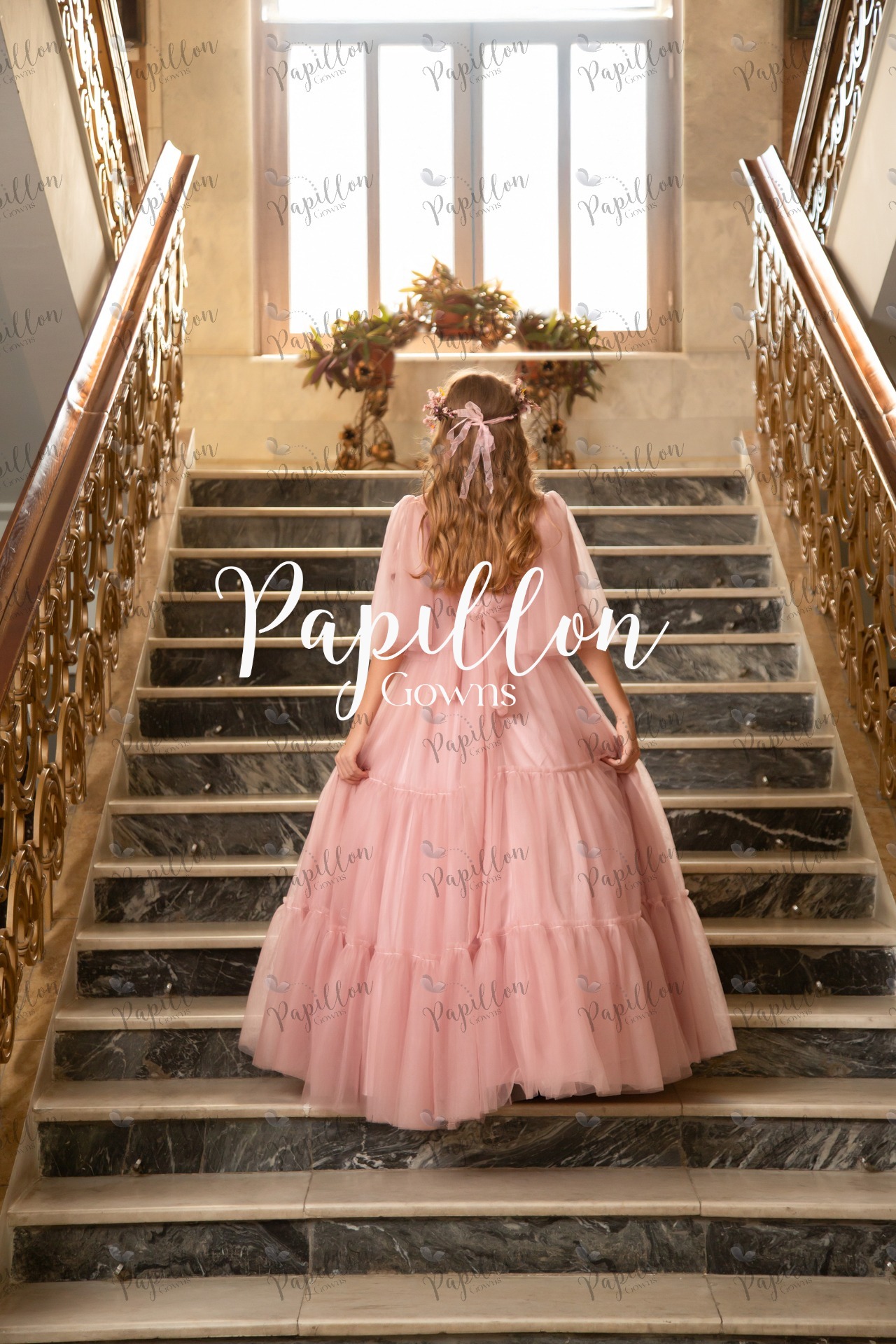 Papillon Gowns Deep Rose Basic Tulle