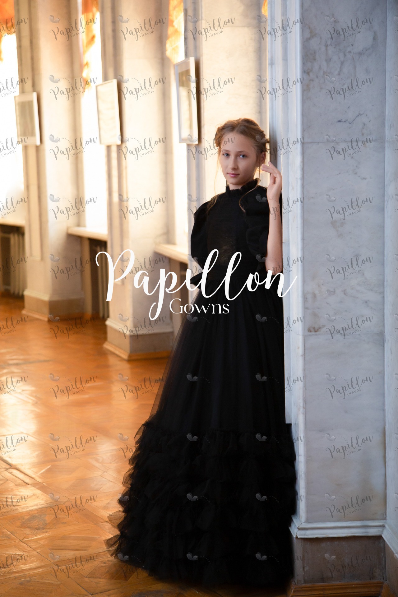 Papillon Gowns Black Basic Tulle