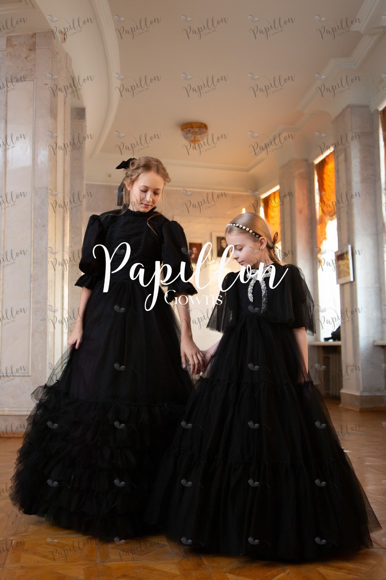 Papillon Gowns Black Basic Tulle