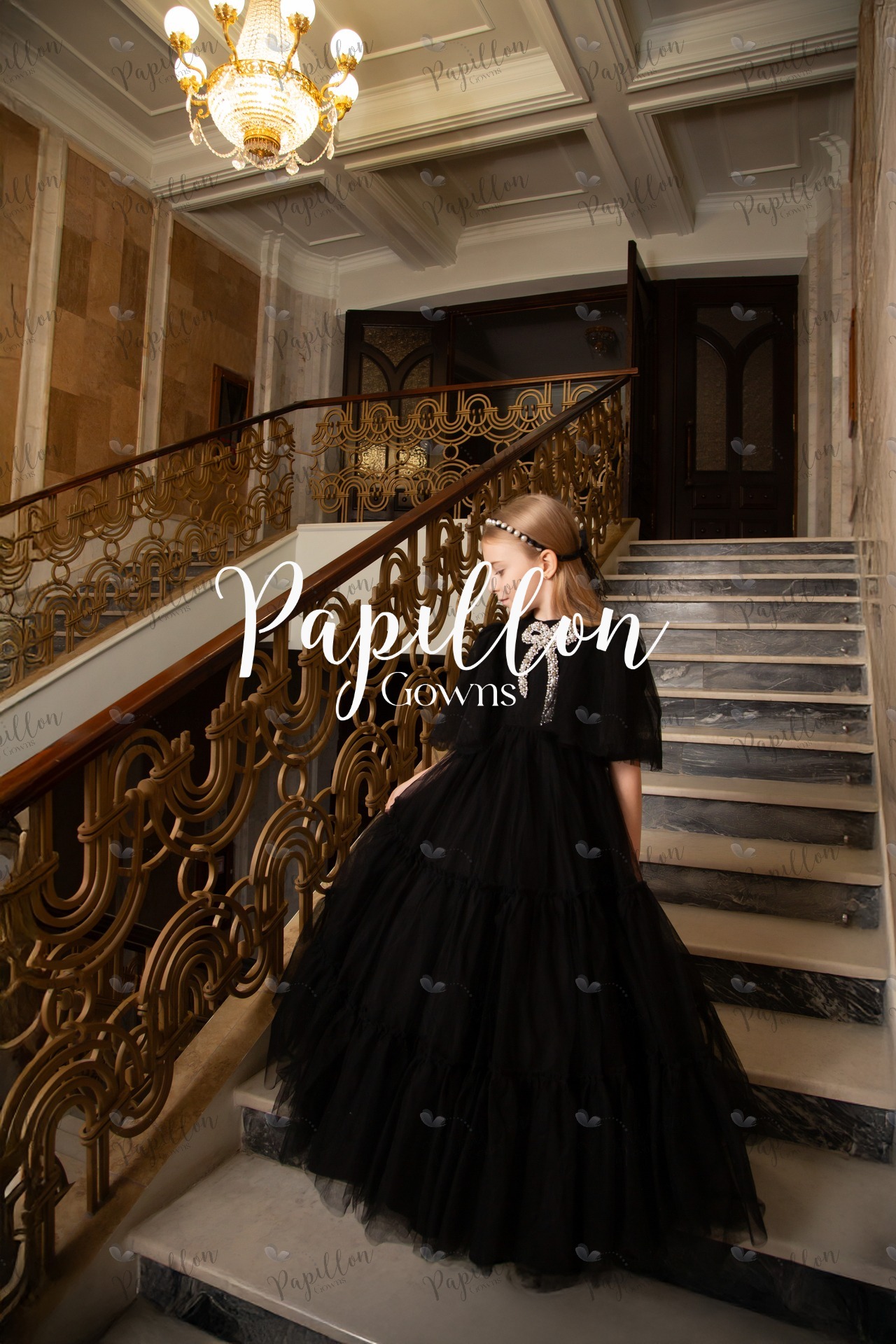 Papillon Gowns Black Basic Tulle