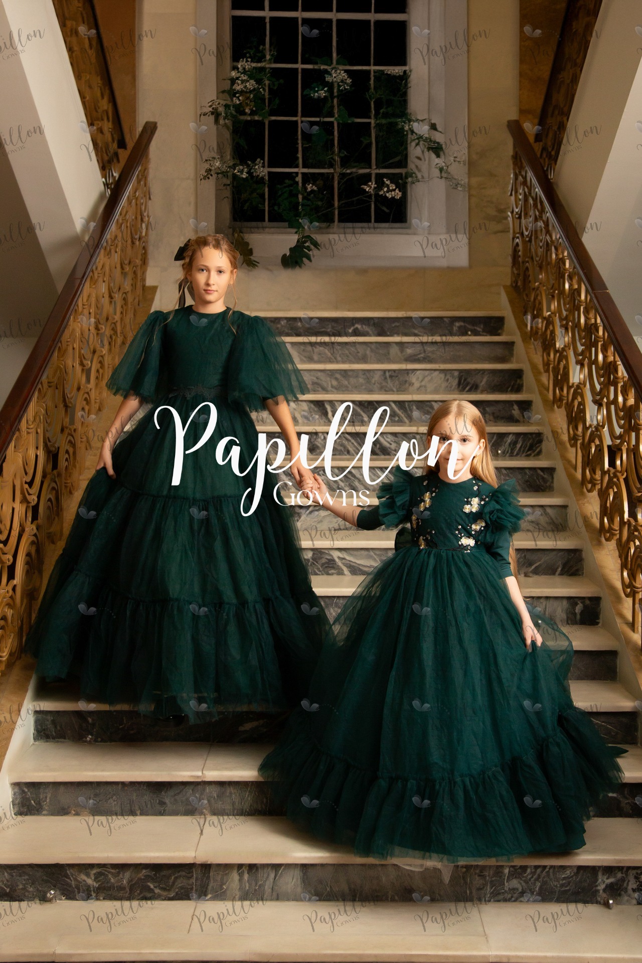 Papillon Gowns Emerald Basic Tulle