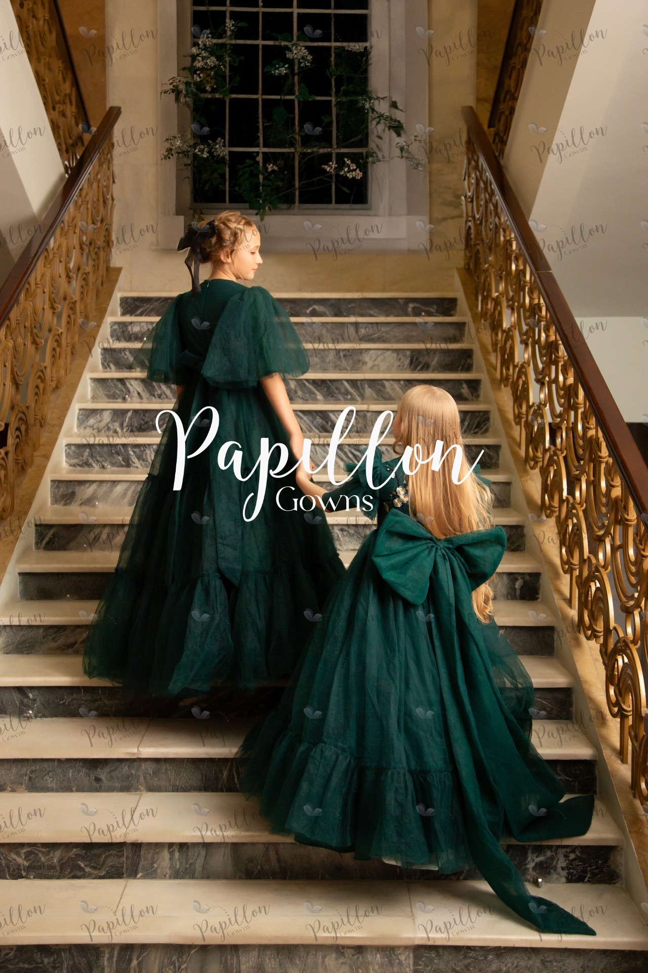 Papillon Gowns Emerald Basic Tulle