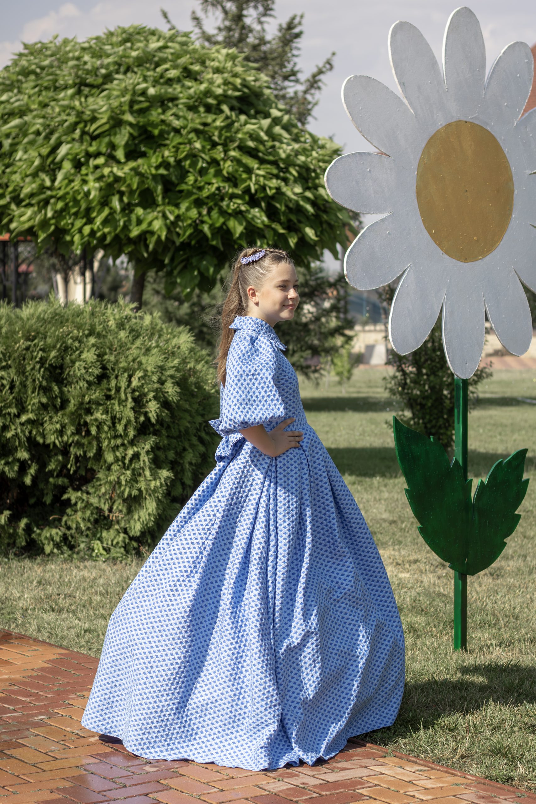 Blue Honeycomb Textured