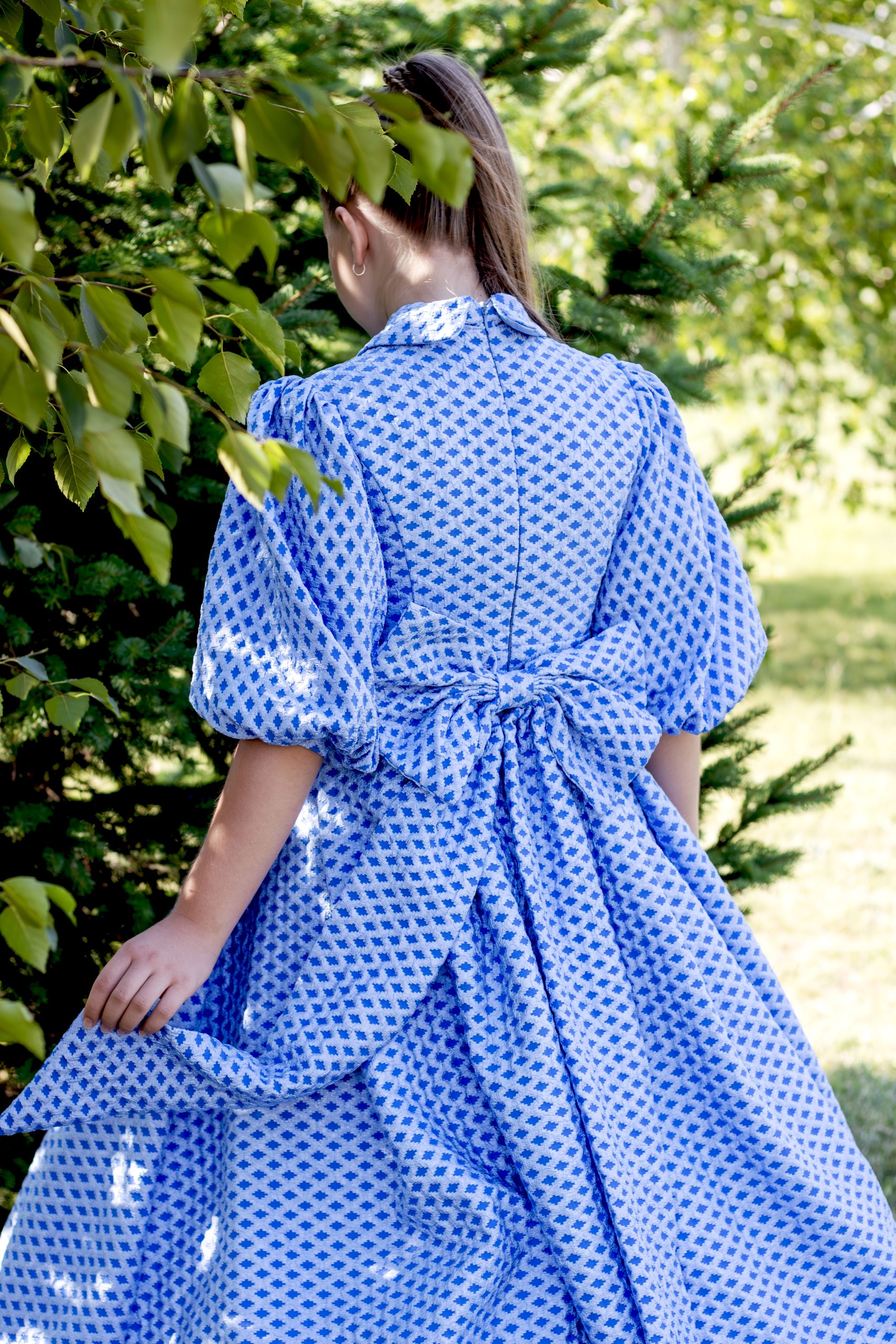 Blue Honeycomb Textured