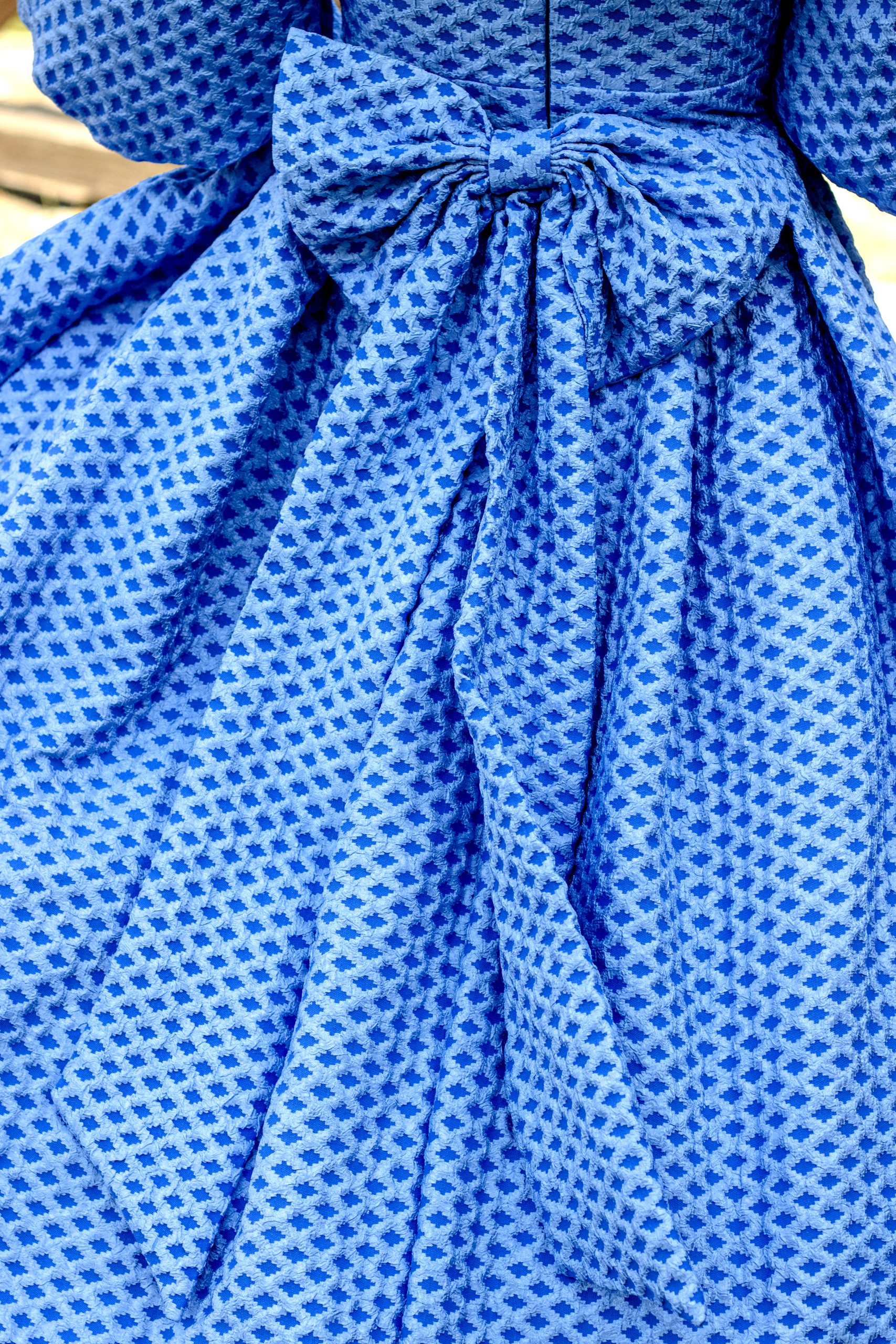 Blue Honeycomb Textured